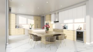 Artist’s Rendering of Royal South Penthouse Kitchen